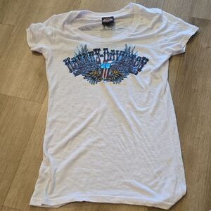 Harley-Davidson Tee with Blue and Black Graphic
